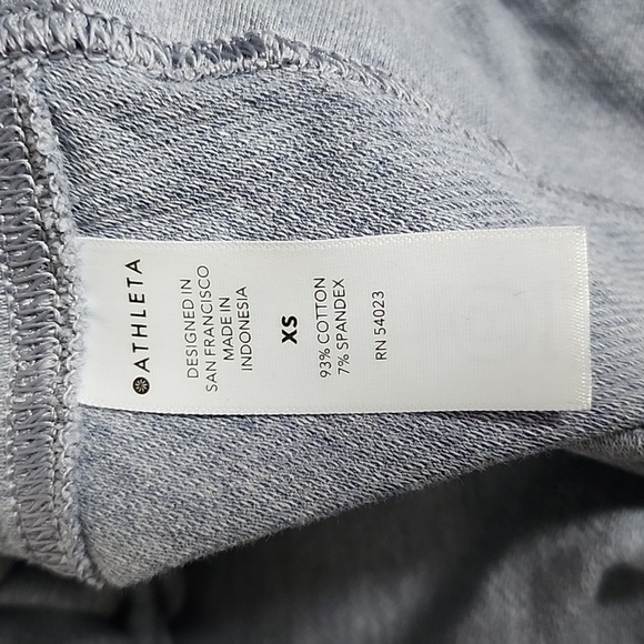 Athleta Blue Heather Long Sleeve Sweatshirt /Size XS - Picture 5 of 11